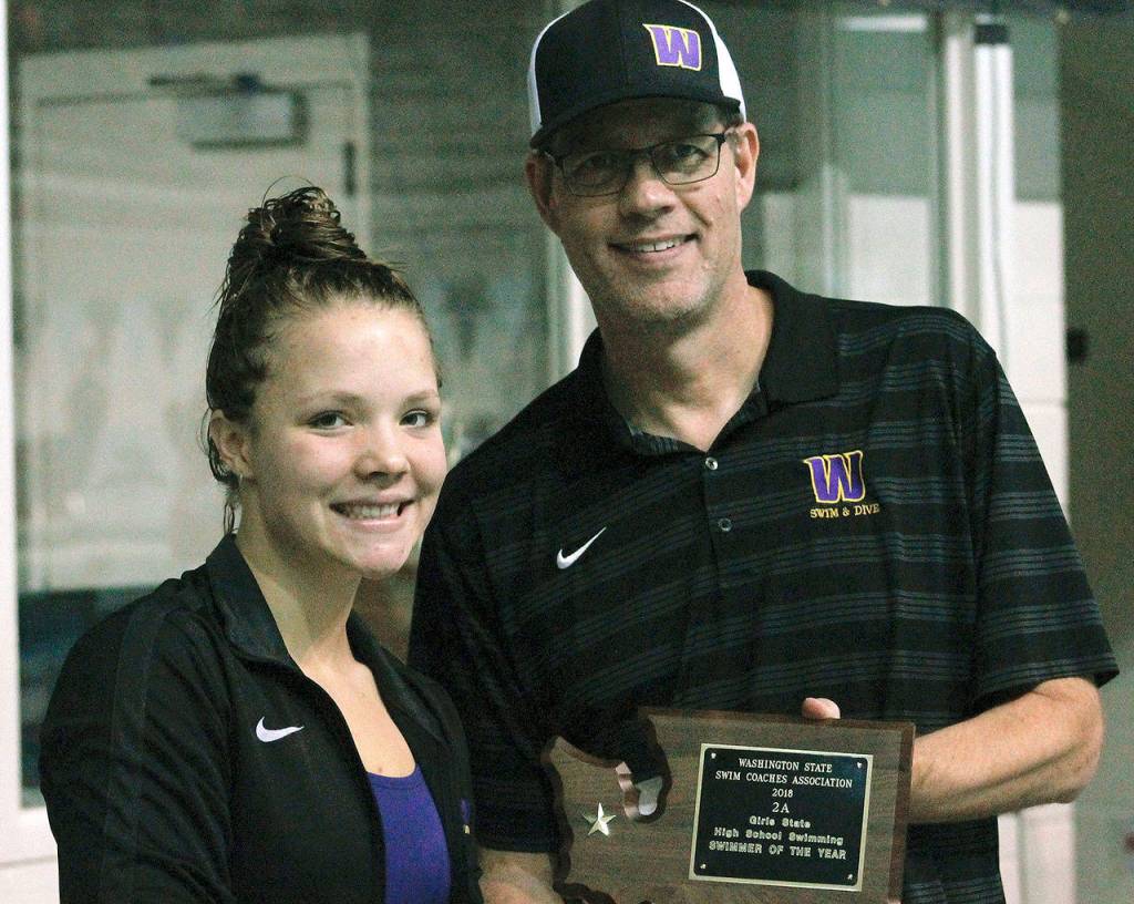 For the third year in a row, Eleanor Beers was named the Swimmer of the Meet at the 2A state meet in Federal Way. Beers has now won 10 state championships (individual and relay combined) in her three years at North Kitsap. (Mark Krulish/Kitsap News Group