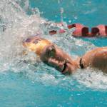 Brianna Hoffman swims to a state championship in the 200-yard freestyle with a time of 1:56.64. (Mark Krulish/Kitsap News Group)