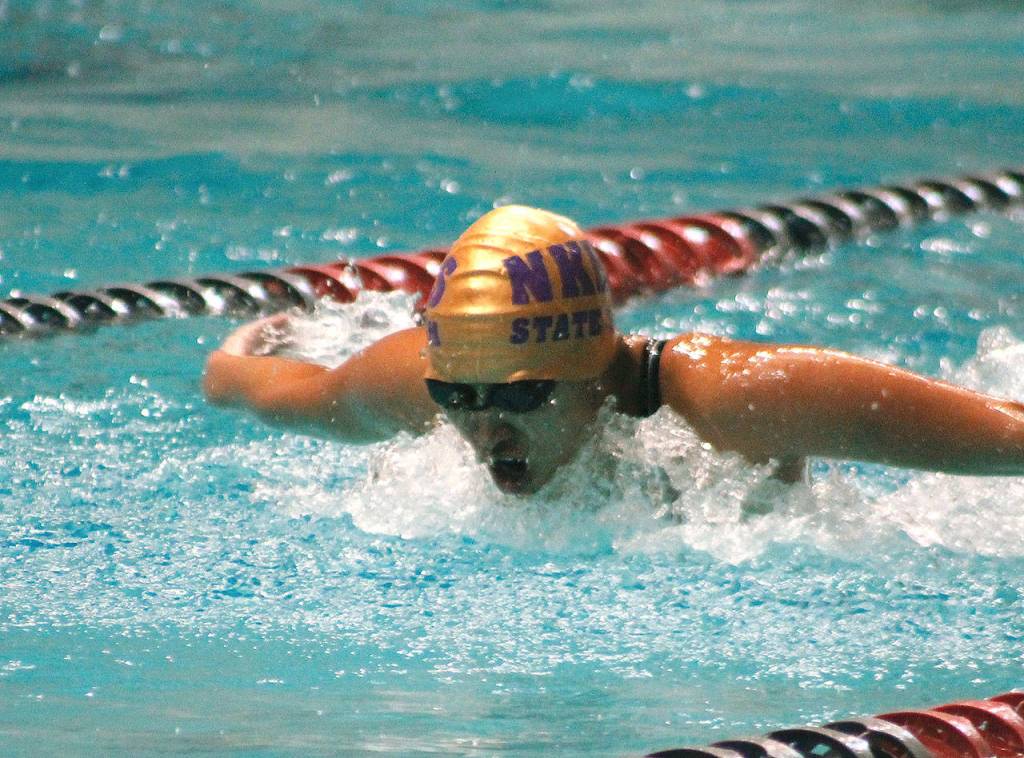 Senior Izy Iral was part of North Kitsaps 200-yard freestyle relay state championship teams. She also finished sixth in the 100-yard butterfly and second with her teammates in the 200-yard medley relay. (Mark Krulish/Kitsap News Group)