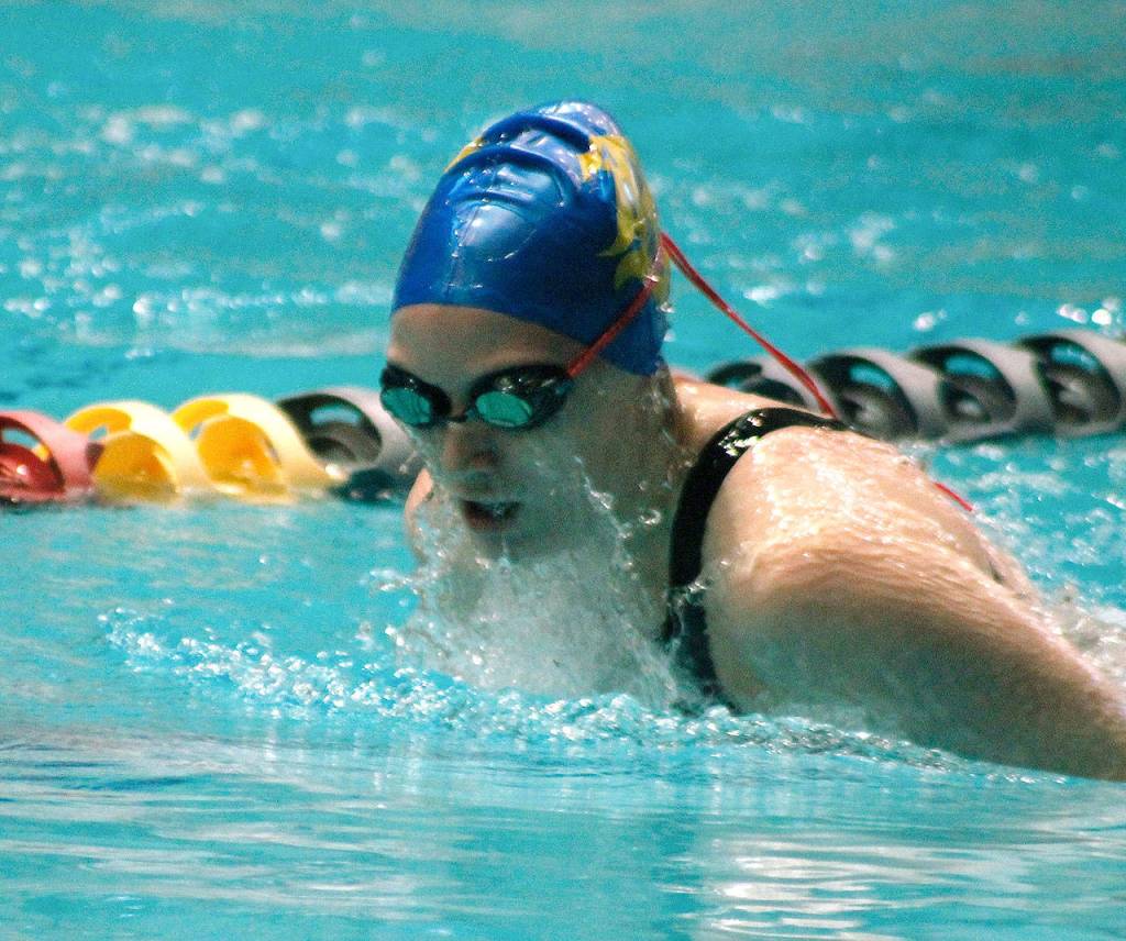 Dani Bodlorick swam four events for Bremerton at the 2A state meet. (Mark Krulish/Kitsap News Group)