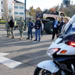 Public safety officials from Port Orchard and Kitsap County take part in a special day for Jedi Minters. (Bob Smith | Kitsap Daily News)
