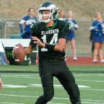 Klahowya quarterback John Hartford now holds the school records for passing yardage (1,809) and touchdowns (19). (Mark Krulish/Kitsap News Group)