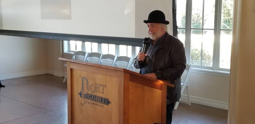 William Becker speaks at the 2018 Port Gamble Ghost Conference. The title of Beckers presentation was Ancient Places, Ancient Spirits. Nick Twietmeyer | Kitsap News Group.
