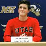 North Kitsap swimmer Nathan Ramey signs to swim at the University of Utah. (Mark Krulish/Kitsap News Group)