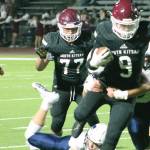 Sophomore lineman Ethan Fragoso (77) was a second-team All-SPSL pick. (Mark Krulish/Kitsap News Group)