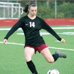 Teanna Lathum played multiple positions for her playoff-qualifying team. She was named a second-team All-SPSL forward. (Mark Krulish/Kitsap News Group)