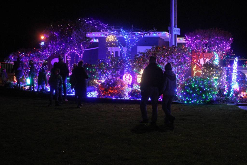 Festive decorations made quite the spectacle of the Port of Kingstons waterfront park.