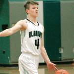 Klahowya guard Gabriel Smith sets up the offense during his teams league victory over Chimacum. (Mark Krulish/Kitsap News Group)