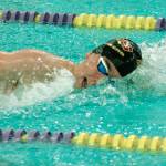 Ethan Fox won the 200-yard freestyle event against Port Angeles with a time of 1:47.81. (Mark Krulish/Kitsap News Group)