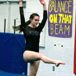 Ginger Silfies scored a 7.0 for her floor routine in the meet with Shorewood and Shorecrest. (Mark Krulish/Kitsap News Group)