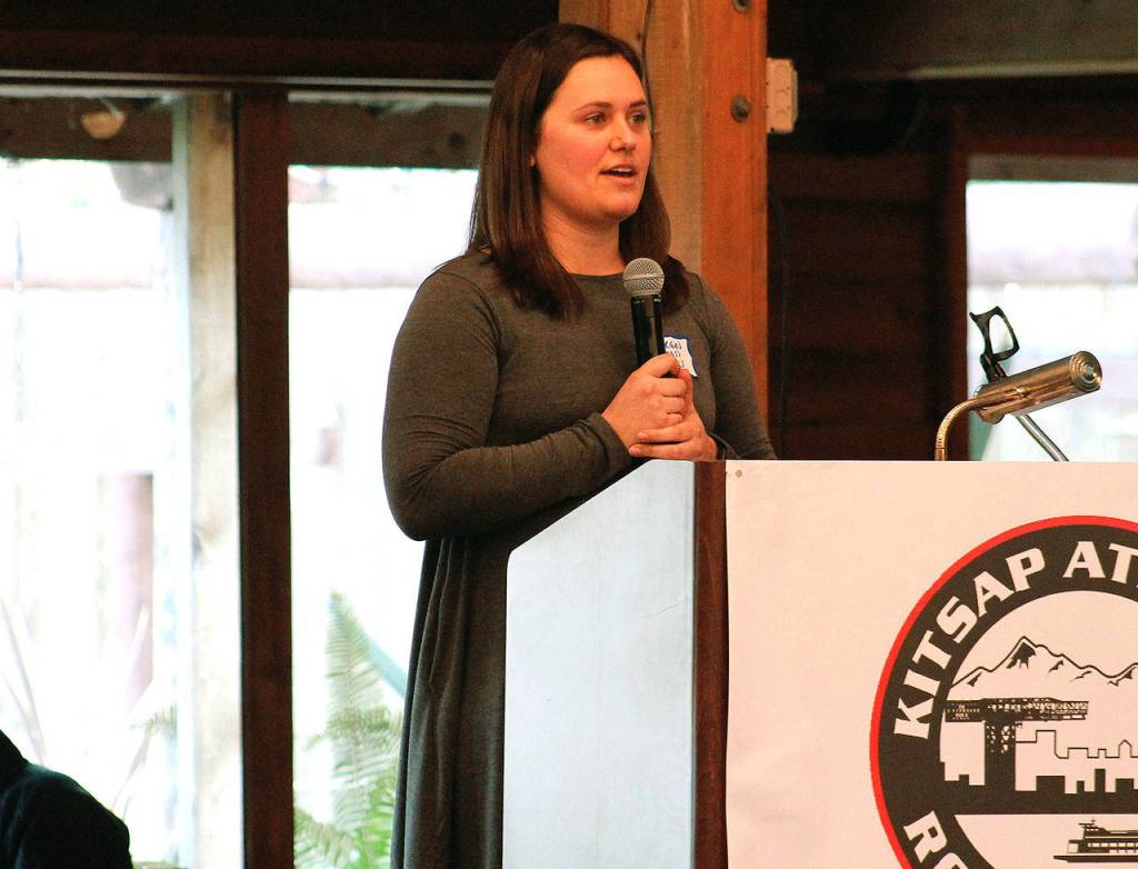 Lauren Haas Peters was a dominant softball player at Olympic in the early 2000s and went on to play at Southern Illinois University. (Mark Krulish/Kitsap News Group)