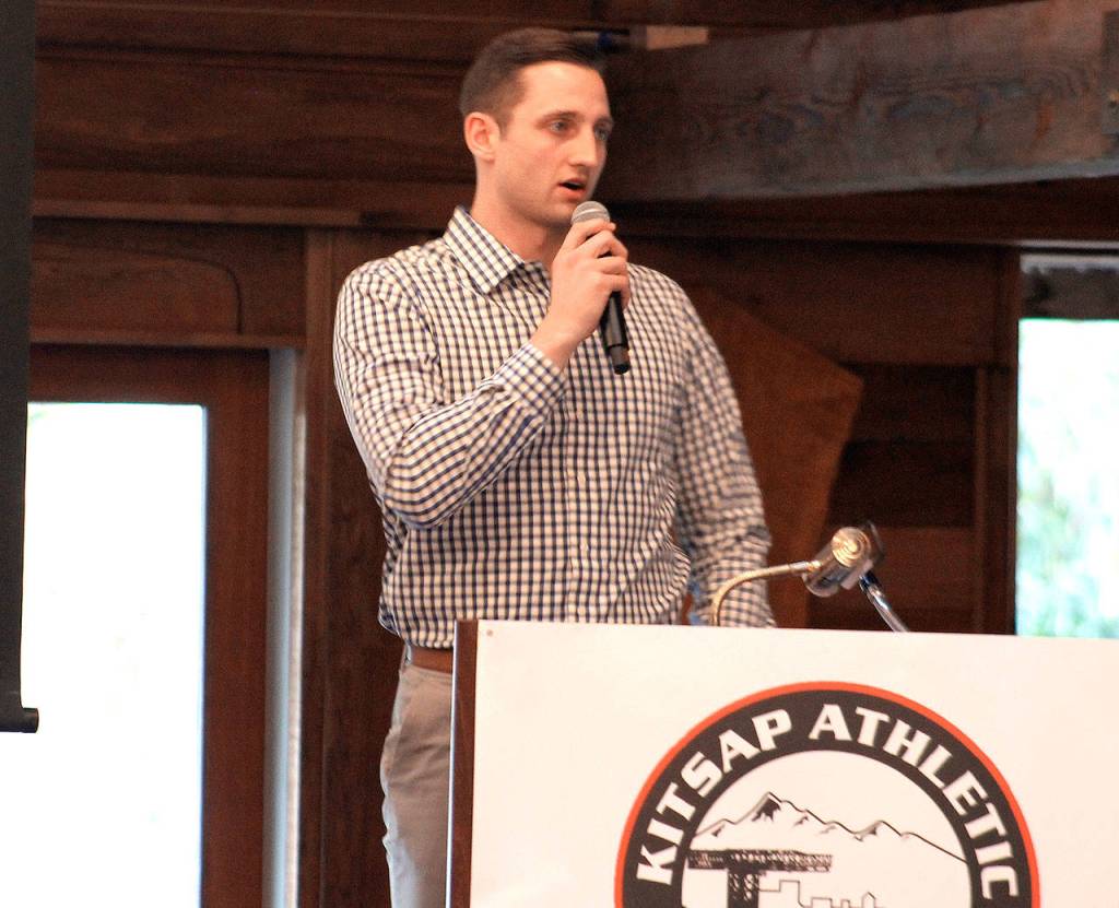 Ryan Young, a standout multisport athlete at North Kitsap, was a two-time state champion in the javelin throw. (Mark Krulish/Kitsap News Group)