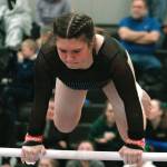 Grace Billings of North Kitsap finished in the top 46 for the all-around after qualifying for all four events at the state gymnastics meet. (Mark Krulish/Kitsap News Group)