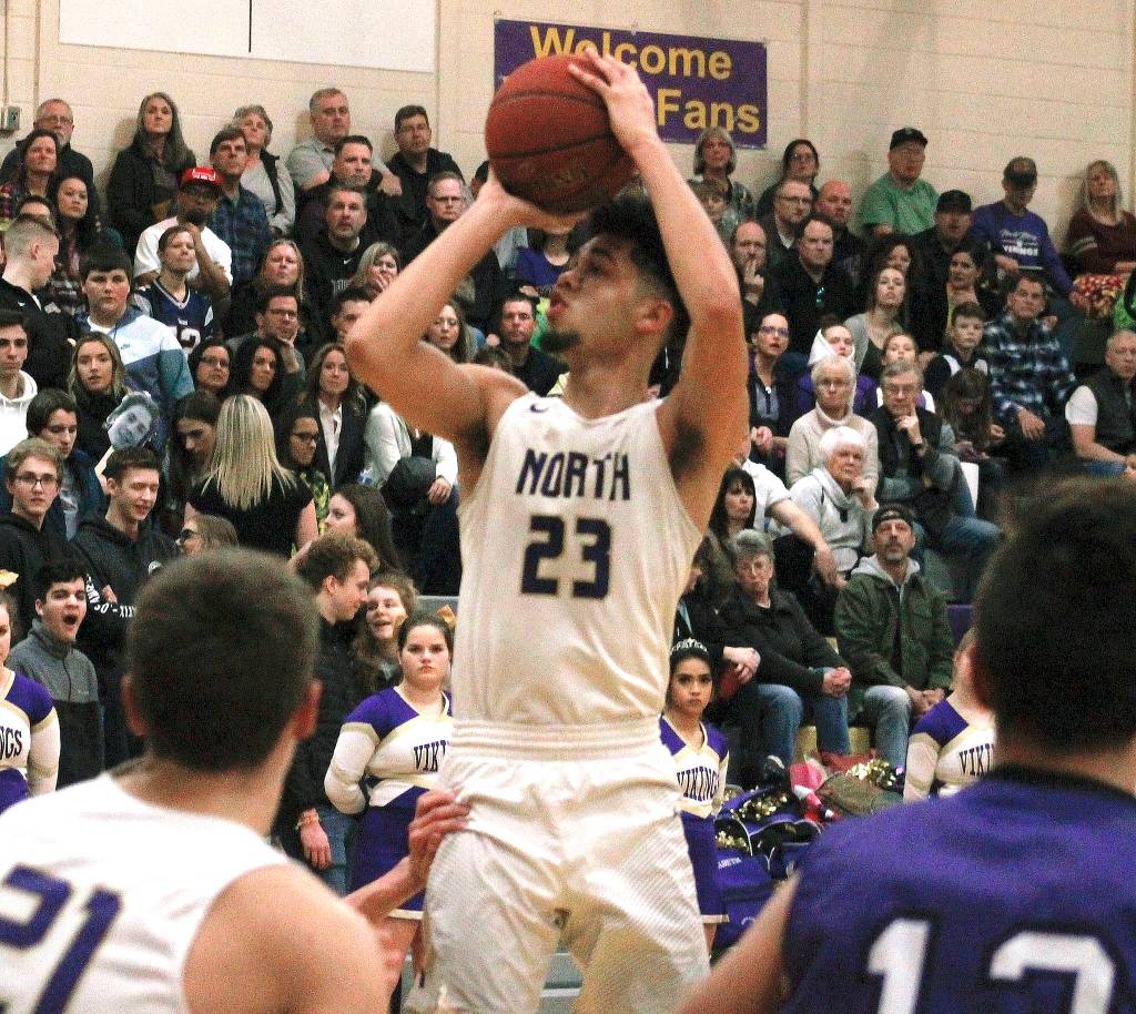 Junior forward Shaa Humphrey was awarded the Olympic League 2A MVP after averaging 17 points per game this season. (Mark Krulish/Kitsap News Group)