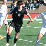 Klahowya sophomore Matthew Hytinen chases down a loose ball against Central Kitsap. (Mark Krulish/Kitsap News Group)