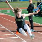 Erik Burchill jumped 16 feet, two inches in the long jump competition. (Mark Krulish/Kitsap News Group)