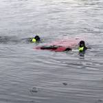 South Kitsap Fire and Rescue crews respond to reports March 24 of a vehicle located off-shore from Beach Drive near Olney Avenue. (SKFR photo)