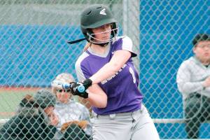 <em>Sophomore Samantha Burgh went 4 for 4 with a pair of doubles and a three-run homer against Olympic. </em>Mark Krulish/Kitsap News Group