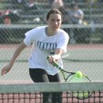 <em>Sophomore Riley Rabedeaux is one of North Kitsaps singles players this season.</em>                                Mark Krulish/Kitsap News Group