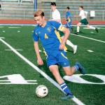 Evan Frankowski scored with 12 minutes left in the match to give Bremerton a 2-1 win. (Mark Krulish/Kitsap News Group)