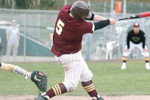 Stratton Fazio picked up two hits in four at bats in the 9-5 loss to Puyallup. (Mark Krulish/Kitsap News Group)