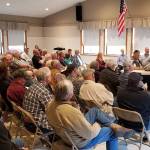 A community meeting was held on Tuesday by the Kitsap County Parks Department to discuss preliminary plans to construct a fishing pier at Hansvilles Norwegian Point Park. Nick Twietmeyer / Kitsap News Group.