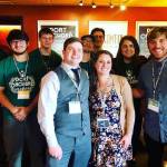 Members of the Port Orchard Film Festival gather for a group photo at the close of the event May 5 at the Dragonfly Cinema. (POFF image)