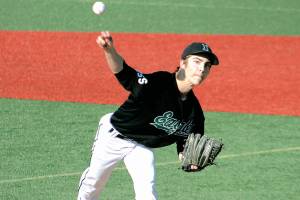 Tanyr Gagnon entered the game in the third inning and struck out nine hitters as Klahowya came back to win 5-4 in extra innings. (Mark Krulish/Kitsap News Group)