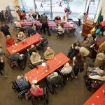 About 100 family members, friends and residents turned out for Stanley Hansens 100th birthday celebration at the Washington Veterans Home in Retsil on May 24. (Bob Smith | Kitsap Daily News)