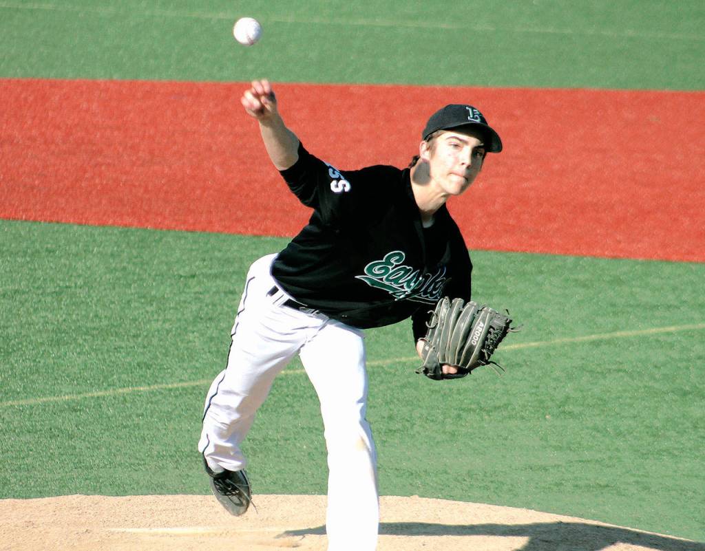 Tanyr Gagnon struck out 68 hitters in 36.1 innings for Klahowya. He was named the Olympic League 1A MVP. (Mark Krulish/Kitsap News Group)