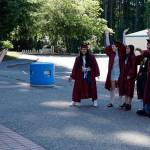 South Kitsap graduating seniors line up for photos before walking the student gauntlet at Sedgwick Middle School on June 11. (Bob Smith | Kitsap Daily News)