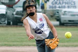 In her teams final two games, Cerenity Fake struck out seven hitters against Mill Creek and drove in three runs against Redmond. (Mark Krulish/Kitsap News Group)