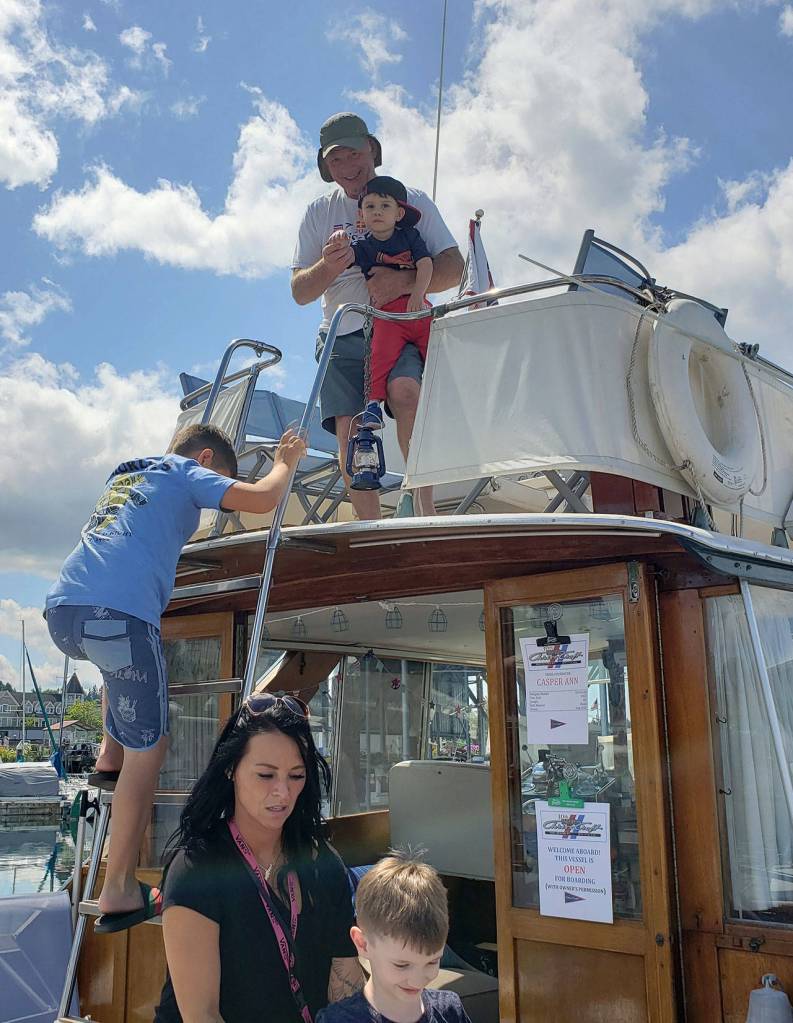 Chris Craft wooden boats gather at Port Orchard Marina