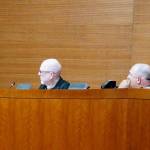 Kitsap Public Facilities District directors intently listen to a motion offered by a board member Monday night. (Bob Smith | Kitsap Daily News)