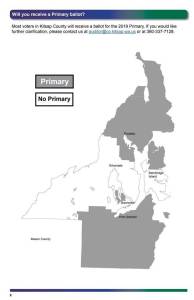 A map of Kitsap County areas where voters are casting ballots  or not  was provided by the county auditors office. (Kitsap County Auditors Office Elections Division)