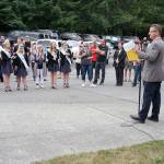 Port Orchard Mayor Rob Putaansuu addresses an audience of a couple of hundred people who attended the Tremont Street Widening Project completion ceremony Friday at Bethany Lutheran Church. (Bob Smith | Kitsap Daily News)