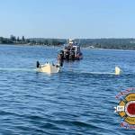 Pilot safe after float plane flips in Dyes Inlet