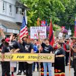 Peaceful protests over shooting shuts down downtown Poulsbo streets