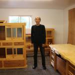 Makoto Imai stands in his Seabeck workshop.