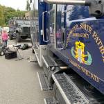 Visitors got a chance to see a demonstration on how the Washington State Patrols interagency bomb squad operates its unmanned robot when it captures an explosive device. (Bob Smith | Kitsap Daily News)