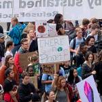Students from Kingston High School joined the global climate strike at Seattles Cal Anderson Park on Friday. (Photo courtesy Madrona Eickmeyer)