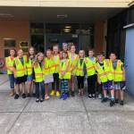 Poulsbo Elementary Safety Patrol (photo by Teri Marshall) (l-r)                                Kayla Karlin, Garrett Stoddard, Alexis Kofol, Mia Kalmbach, Eliana Frazier, Abigail Holland, Gracie Griffin, Dagny Melone, Natalie Ramey, Conner Bue, Hailey Langford, Peyton Maganda, Toby Duncan, and Davin Lancaster.