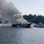 Boat fire leads to vessel sinking in Phinney Bay
