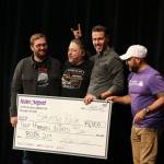 Skinny Blue took home $4, 000 as the winners of the competition. (l-r) Collin Ray, Kevin Blackwood, Thys Wallwork, and Frank Portello.