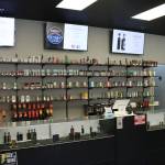 <em>The shelves at Partly Cloudy Vapor may look stocked here but the business has had to pull nearly all of its flavored products due to a temporary emergency ban put out by the state health department.  </em>Ken Parks/Kitsap News Group