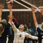 Sophomore Ashlyn Potz has been a breakout player for South Kitsap. In the teams most recent match against Graham-Kapowsin, she led the Wolves in kills, digs and assists. (Mark Krulish/Kitsap News Group)
