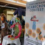 An array of colorful, odd and intermittently frightening scarecrows are on display at the Port Orchard Market on Bay Street through Nov. 3.