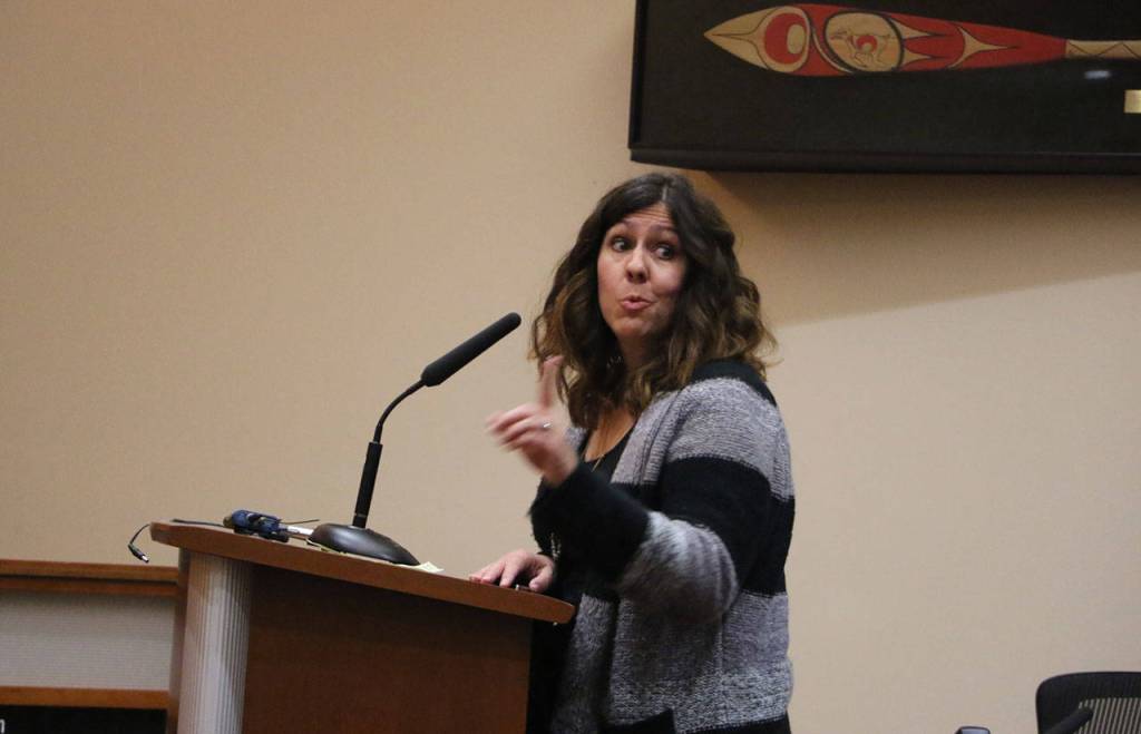 Tricia Benson, executive director for WSPS, spoke at the informational session.