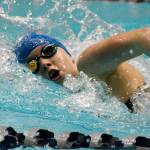 Olympic freshman Sascha Winterowd qualified for the finals in two events at the 2A state meet, the 200- and 500-yard freestyle. She placed 13th and 15th respectively. (Mark Krulish/Kitsap News Group)