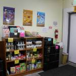 Sharenet gathers items in this small loading area before setting up its market place on Fridays.